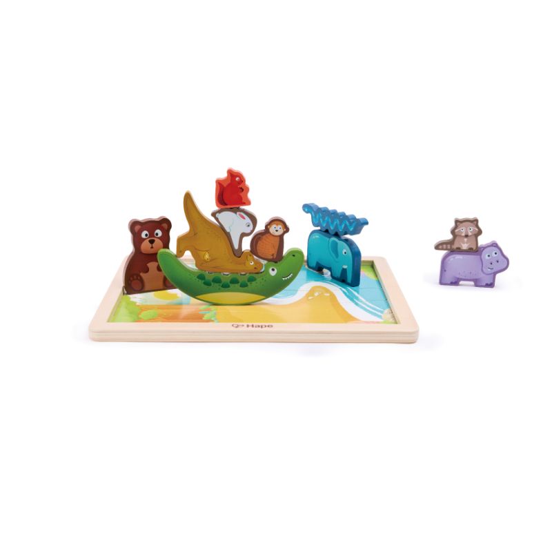 Hape - 2-In-1 3D Animal Kingdom Jigsaw Puzzle - 22 Pcs