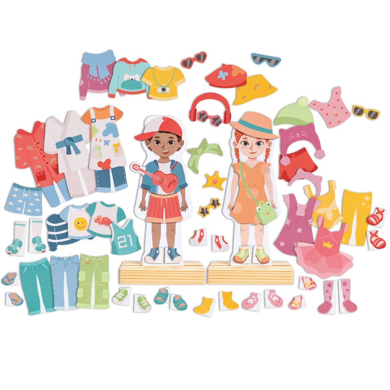 Hape - Mix And Match Dress-Up Magnetic Puzzle - 68pcs