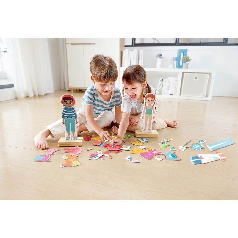 Hape - Mix And Match Dress-Up Magnetic Puzzle - 68pcs