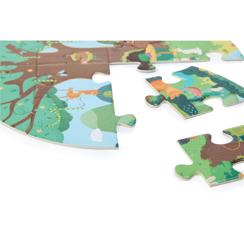 Hape - 4 Seasons Layer Educational Puzzle With Stand - 25 Pcs