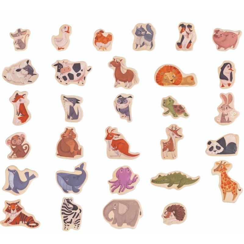 Hape - Wooden Magnetic Animals - 30pcs