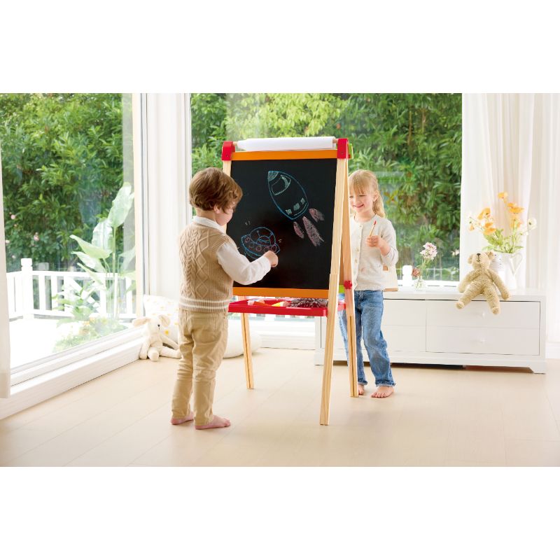 Hape - Little Artist's 4-In-1 Adjustable Height Double Sided Easel