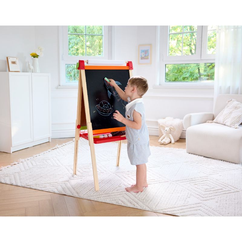 Hape - Little Artist's 4-In-1 Adjustable Height Double Sided Easel