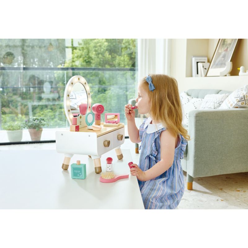 Hape - My Stylish Dressing Table Wooden Vanity For Girls 14-Piece Set