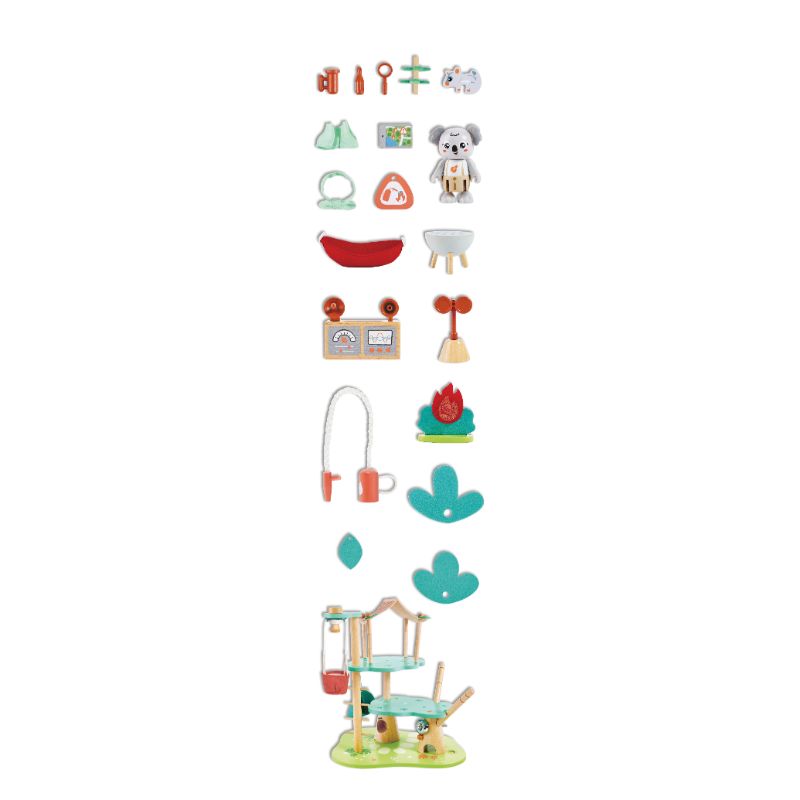 Hape - Kiki's Treehouse Headquarters Playset - 21 Pcs