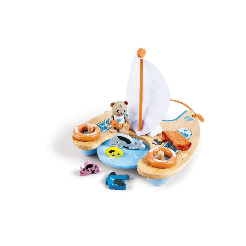 Hape - Ben's Eco Catamaran Submarine Playset - 18 Pcs