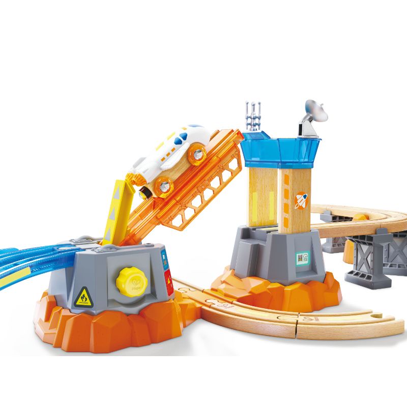 Hape - Mars Space Mission Launch Railway Train Playset - 34 Pcs