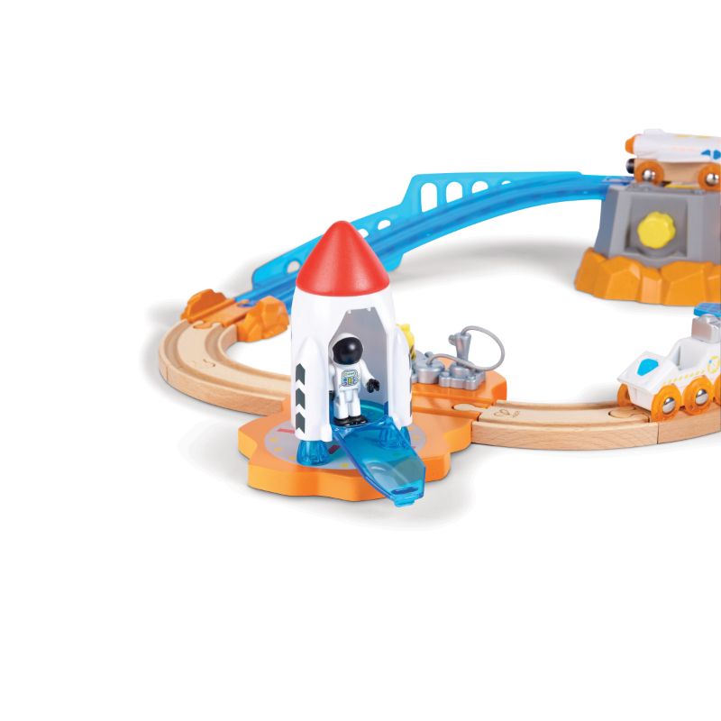 Hape - Mars Space Mission Launch Railway Train Playset - 34 Pcs