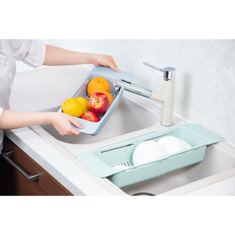 Inochi - Yoko Adjustable Over The Sink Dish Drying Rack - Grey