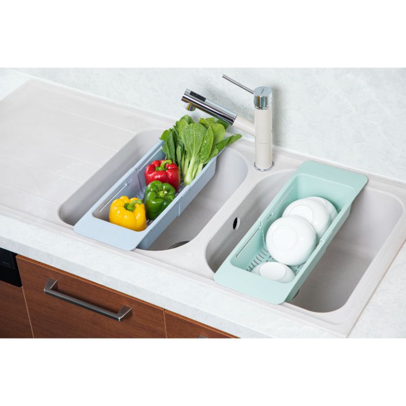 Inochi - Yoko Adjustable Over The Sink Dish Drying Rack - Grey