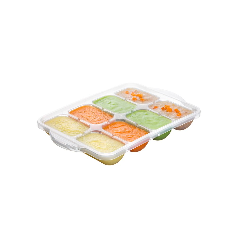 Inochi - Amori Baby Food Freezer Tray w/ Lid 8 Cubes - White