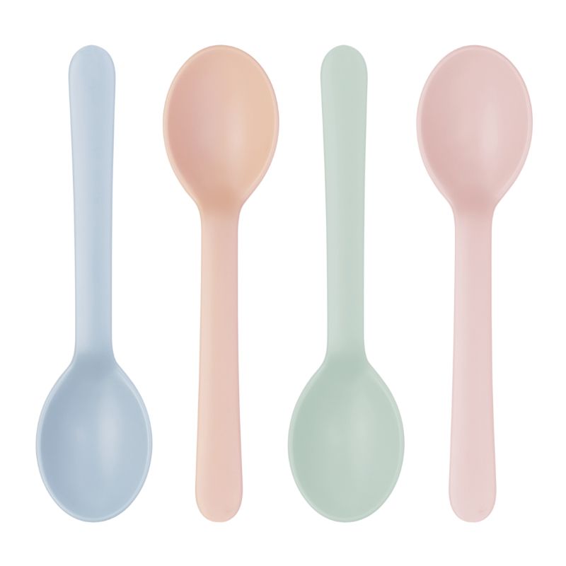 Inochi - Amori Spoons 4pc Set - Milky Orange, Light Blue, Light Pink, Tea Green