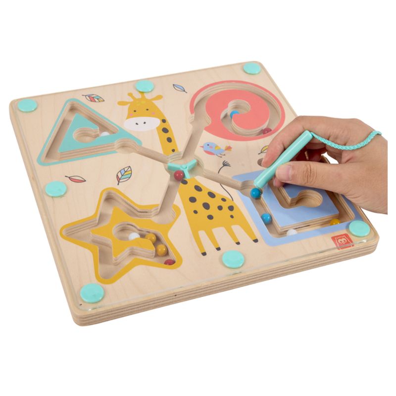 Eurekakids - Wooden Magnetic Circuit Ball Maze With Wand