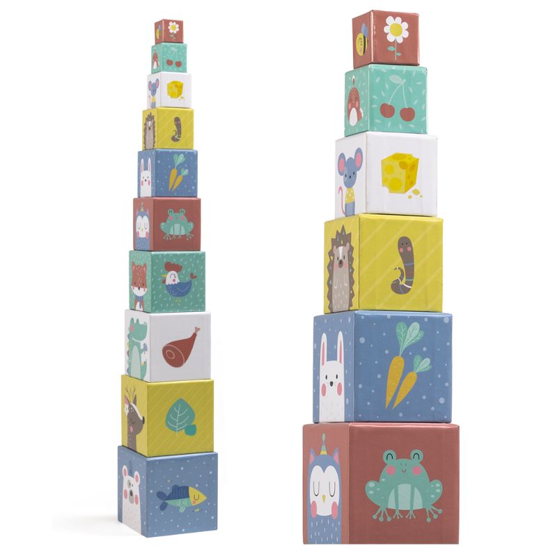 Eurekakids - Animals Pyramid Sorting And Stacking Tower - 10pcs