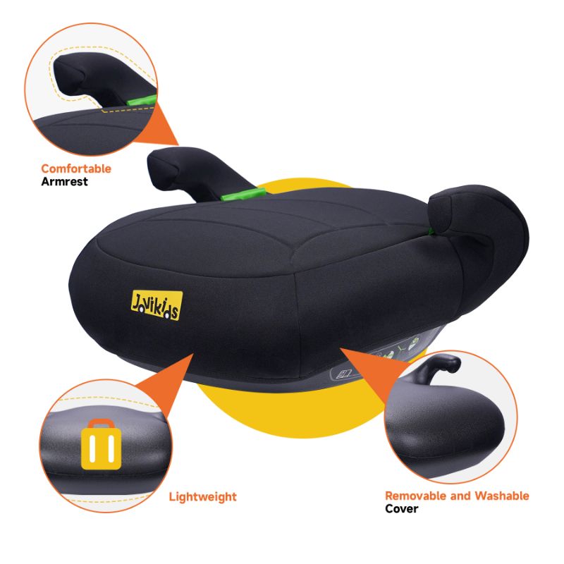 Jovikids - Yoho Booster Car Seat With 3 Point Seat Belt - Black