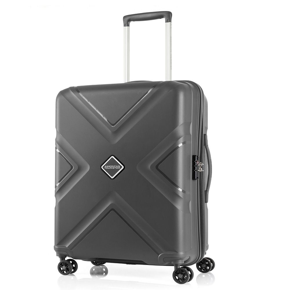 American Tourister - Kross Spinner Hard Cabin Luggage Bag - 55cm - Dark Slate