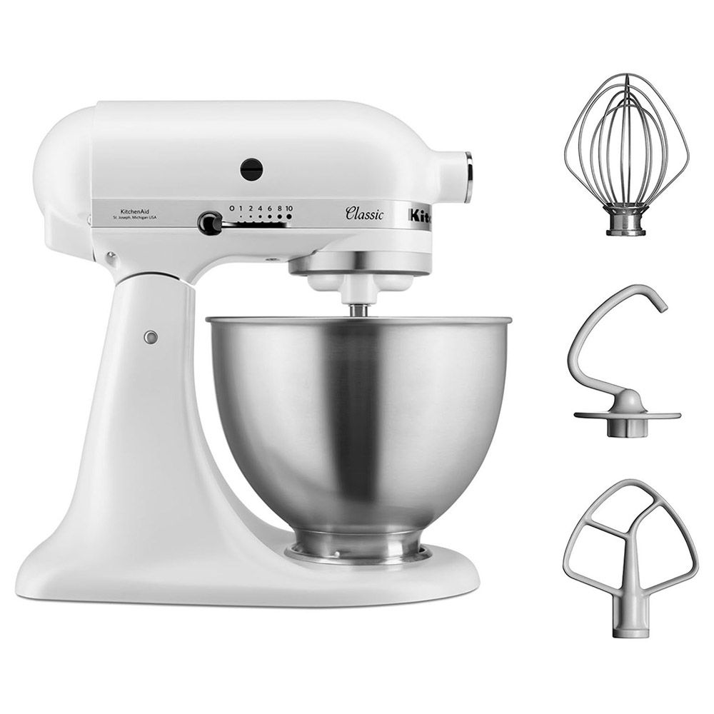 Kitchenaid - Classic Tilt-Head Stand Mixer - Matte White - 4.3 L