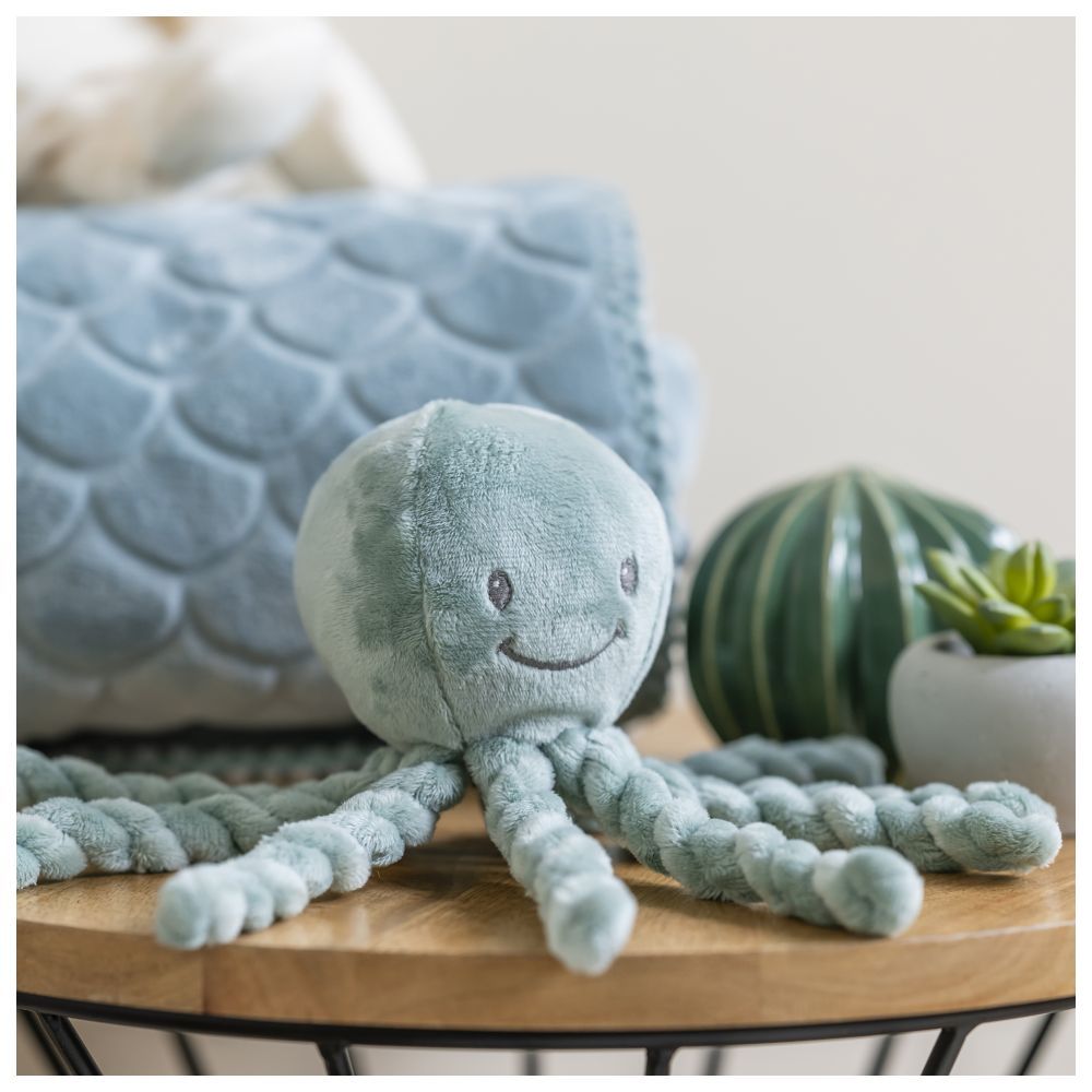 Nattou - Lapidou Octopus Cuddly Toy - Coppergreen - 22 cm