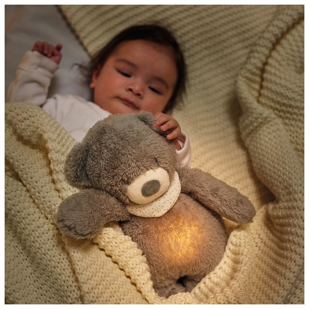 Nattou - Veilleuses Nightlight Sleepy Bear Cuddly Toy - Grey