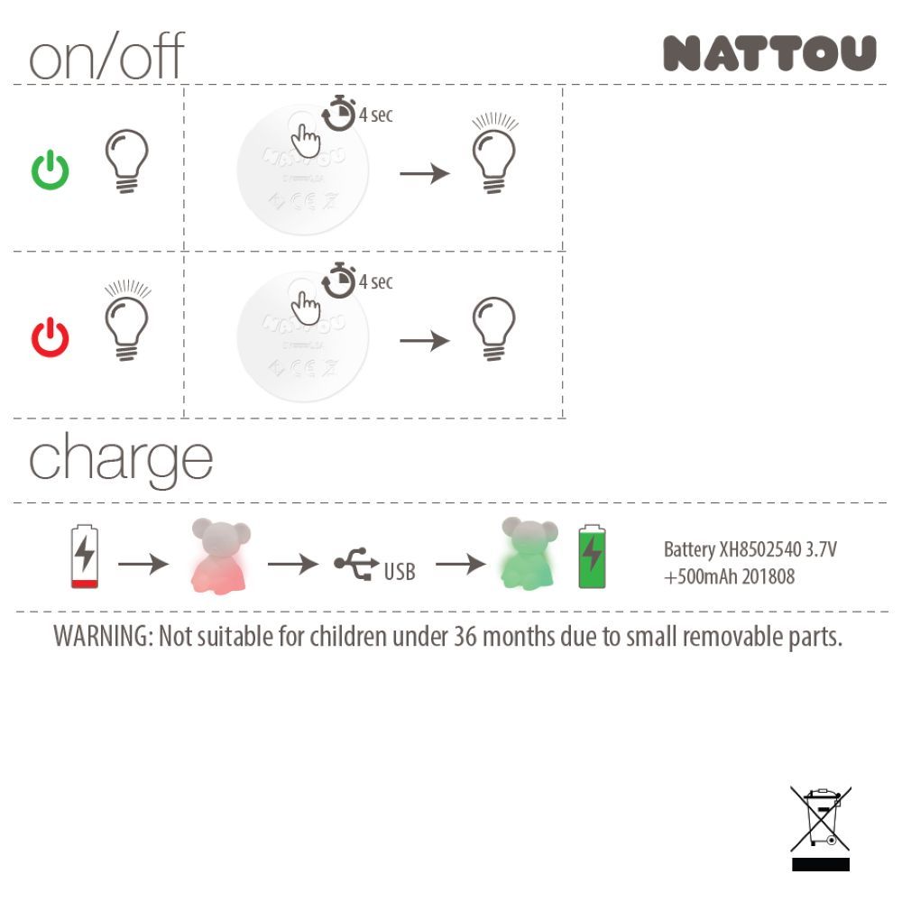 Nattou - Veilleuses Night Light Toy - The Cat