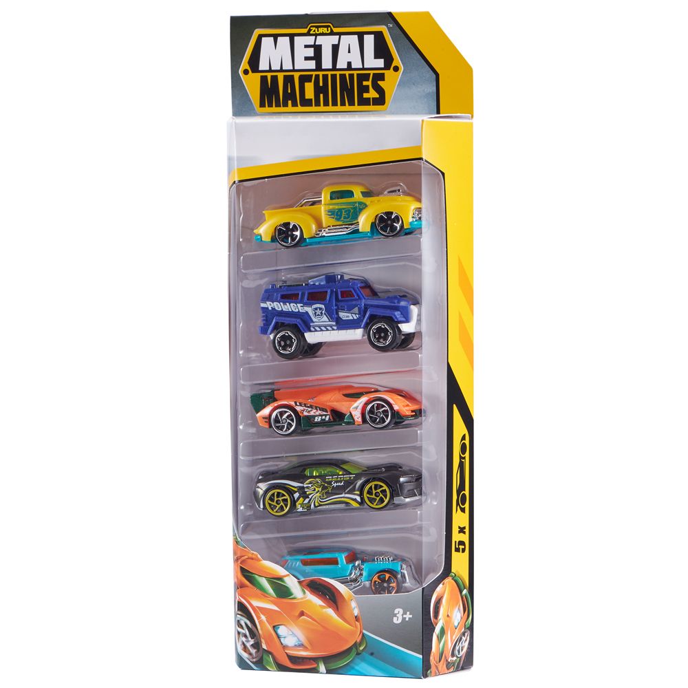 Zuru - Metal Machines Mini Racing Cars Toy S2 - Pack Of 5 - Color/Style May Vary