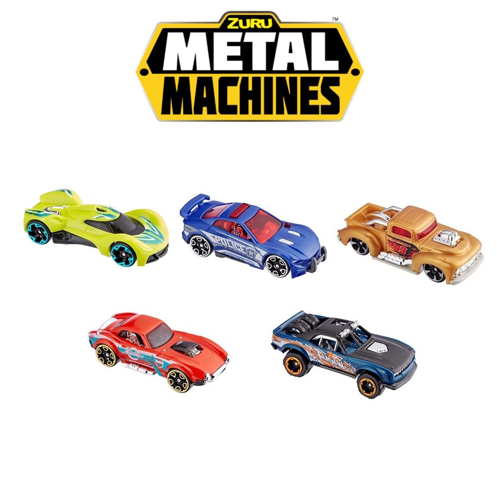 Zuru - Metal Machines Mini Racing Cars Toy S2 - Pack Of 5 - Color/Style May Vary