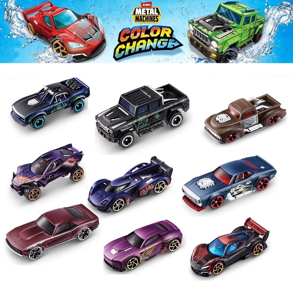 Zuru - Metal Machines Color Change Mini Racing Car Toy S4 1pc - Color/Style May Vary