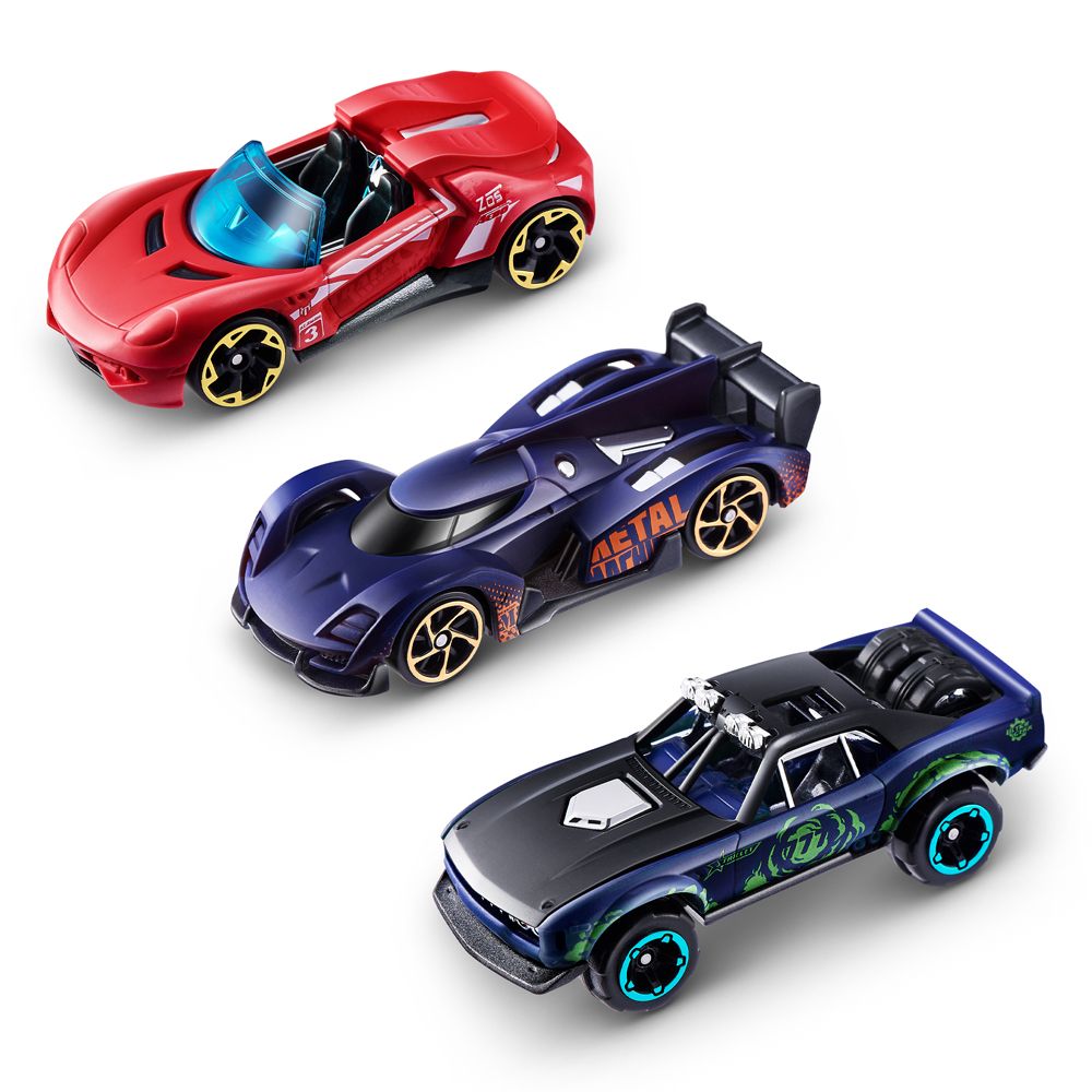 Zuru - Metal Machines Color Change Mini Racing Car Toy S4 - Pack Of 3 - Color/Style May Vary