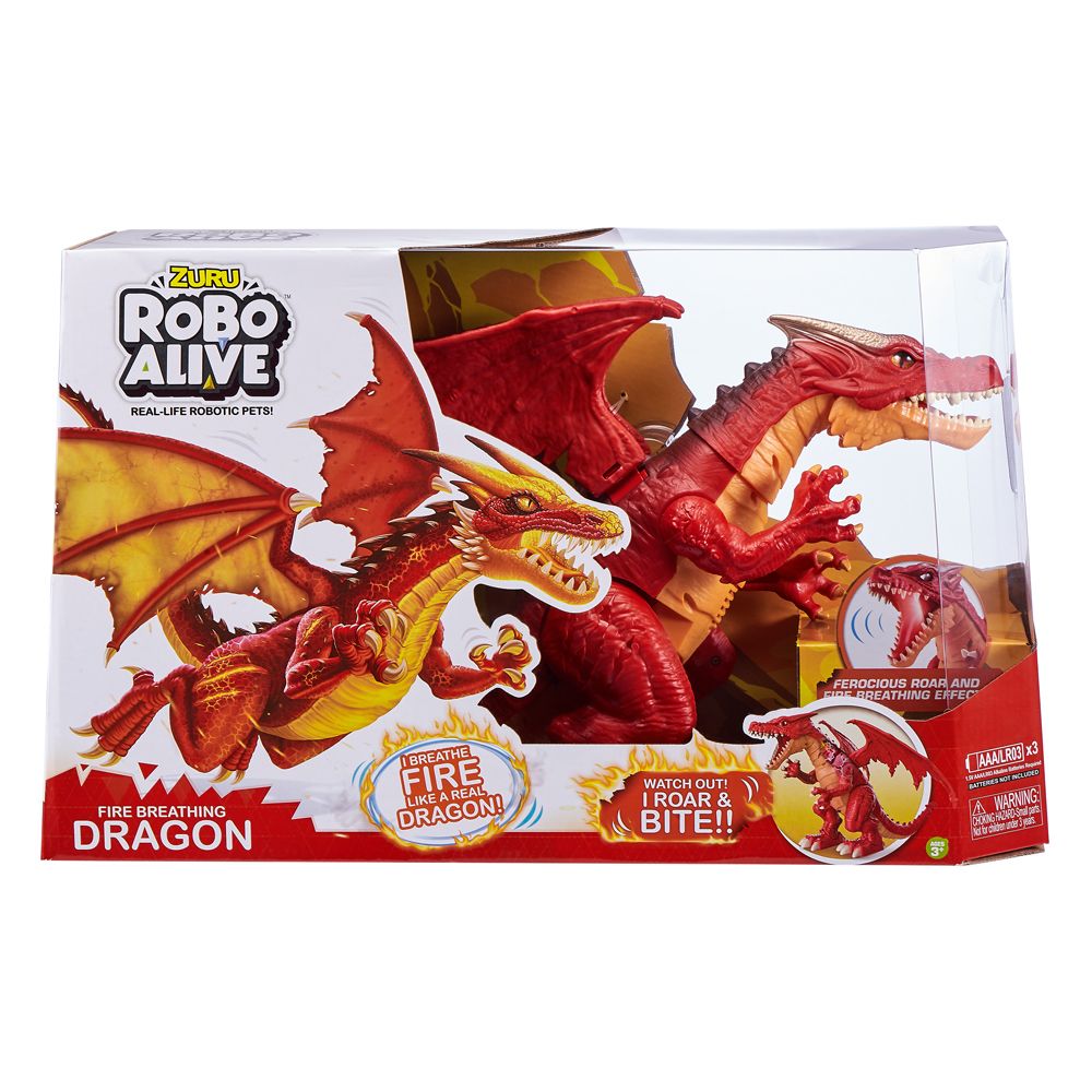 Zuru - Robo Alive Robotic-Series1 - Fire Breathing Roaring Dragon - Red