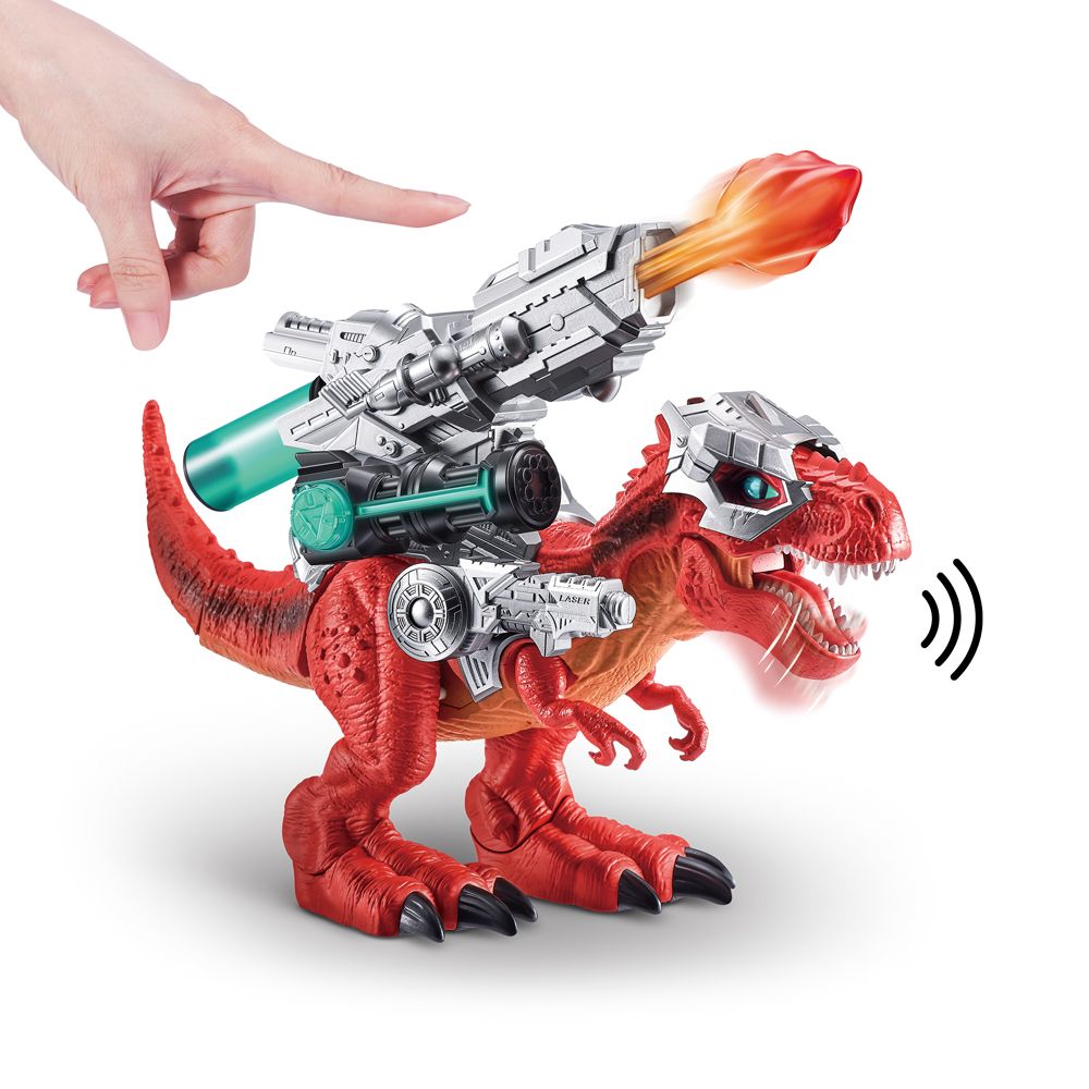 Zuru - Robo Alive Dino Wars -Series 1 - Mega-Rex - Mega Tyrannosaure Giant Battling Armor & Battling Weapons Toy