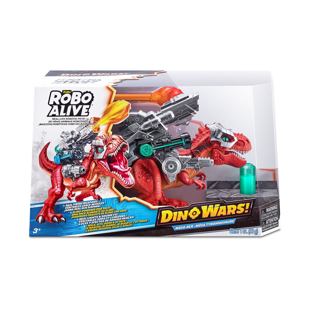 Zuru - Robo Alive Dino Wars -Series 1 - Mega-Rex - Mega Tyrannosaure Giant Battling Armor & Battling Weapons Toy