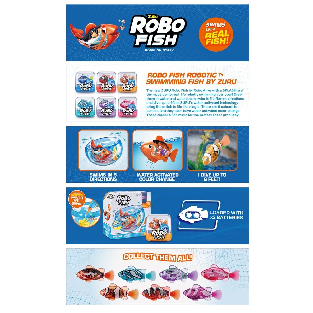 Zuru - Robo Alive Fish Bowl Playset - Color May Vary