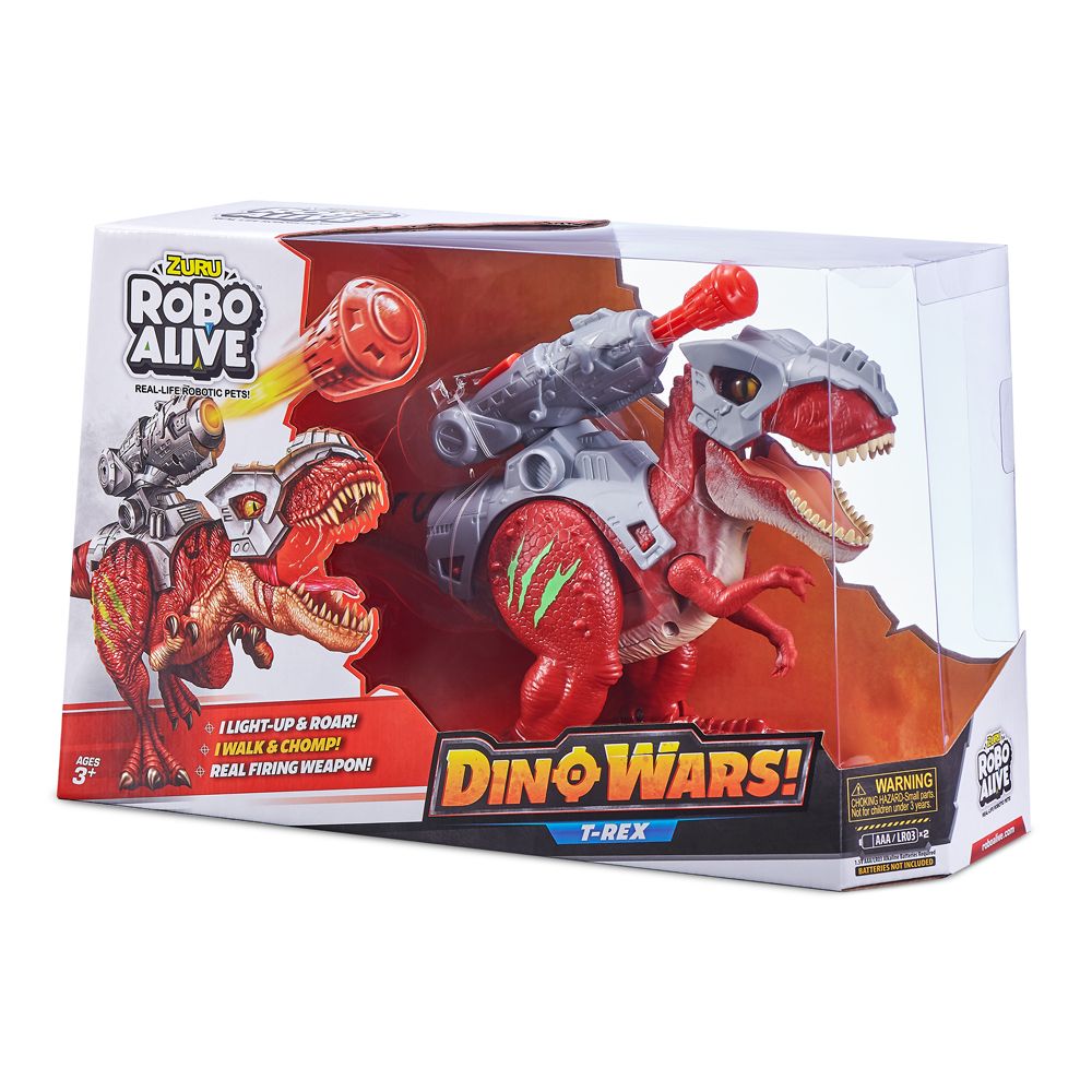 Zuru - Robo Alive Dino Wars -Series 1 - T-Rex Toy - Dino Blaster