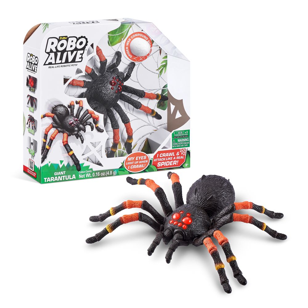 Zuru - Robo Alive Giant Tarantula - Robotic Interactive Electronic  - Prank Toys