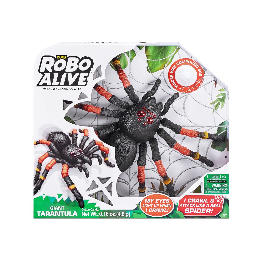 Zuru - Robo Alive Giant Tarantula - Robotic Interactive Electronic  - Prank Toys