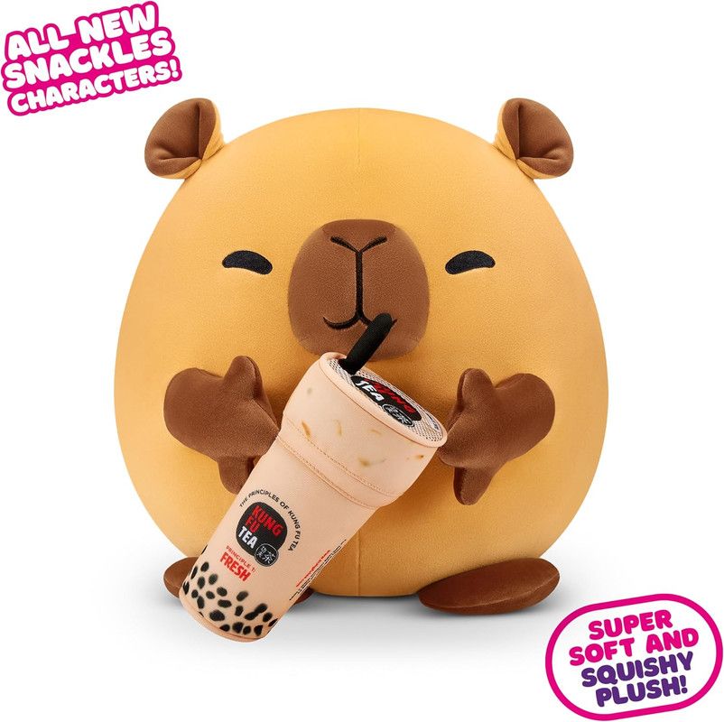 ZURU - Snackles Series 2 - Capybara & Boba 14 Inch Plush