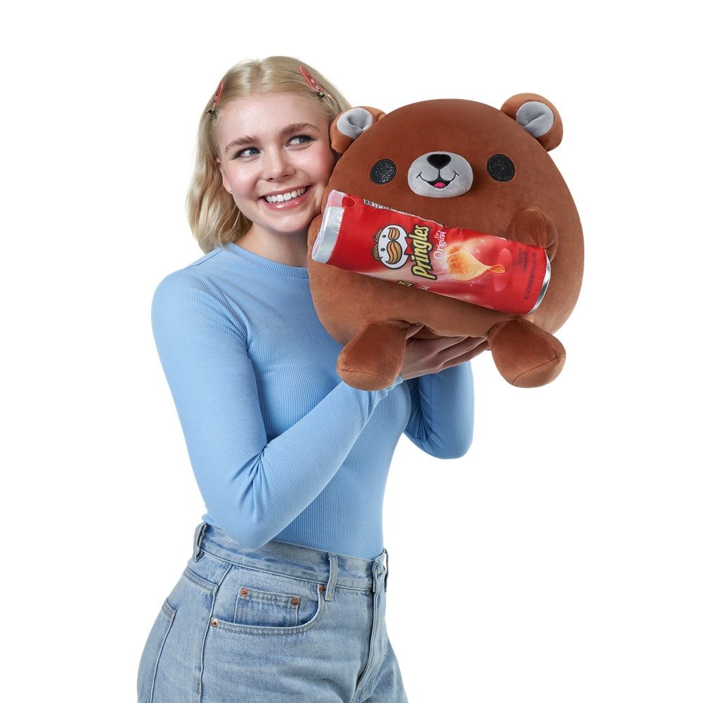 Zuru - Snackles Super Soft Plush Toy - Terry Bear With Pringles - 14 Inches