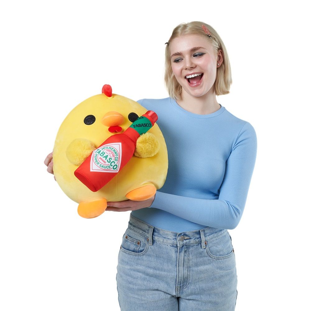 ZURU - Snackles Super Soft Plush Toy - Dan Chicken With Tabasco - 14 Inches