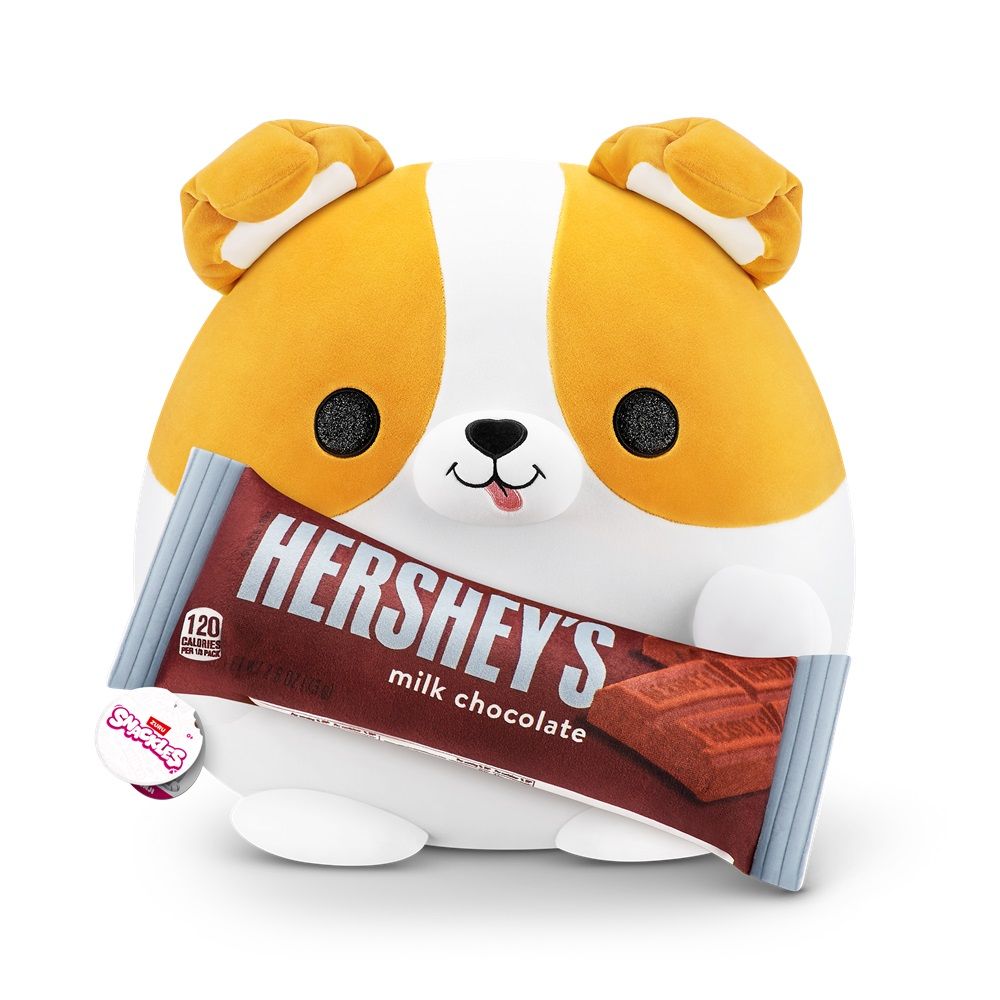 ZURU - Snackles Super Soft Plush Toy - Benji Corgi with Hershey's - 14 Inches