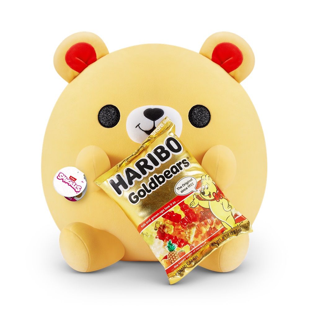 ZURU - Snackles Super Soft Plush Toy - Nigel Bear with Haribo - 14 Inches