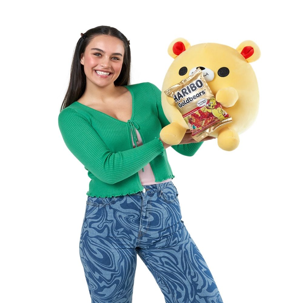 ZURU - Snackles Super Soft Plush Toy - Nigel Bear with Haribo - 14 Inches