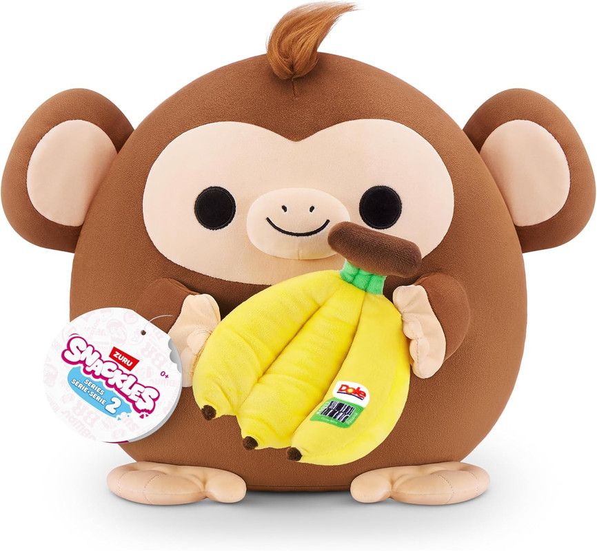 ZURU - Snackles Series 2 - Monkey & Dole 8 Inch Plush