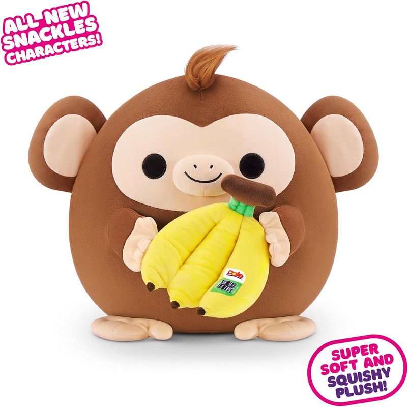 ZURU - Snackles Series 2 - Monkey & Dole 8 Inch Plush