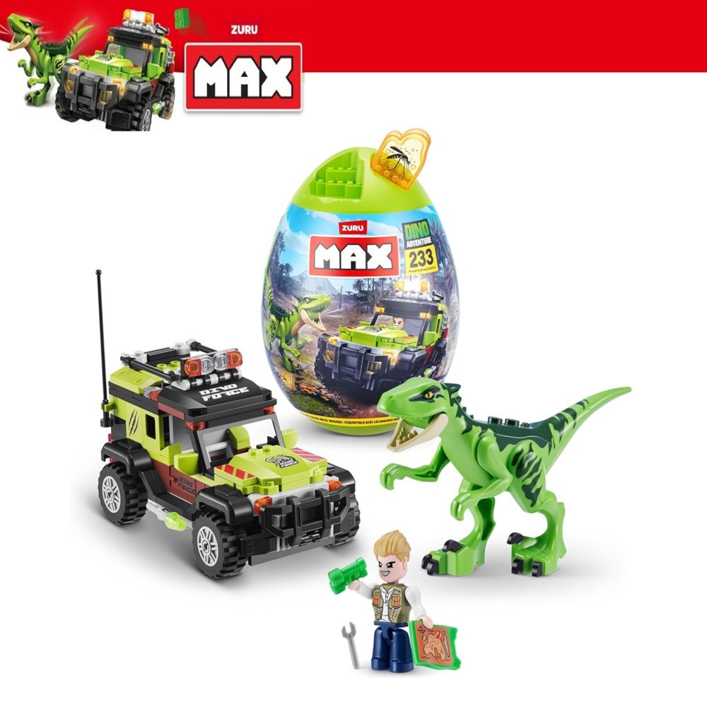 Zuru Max Build More - Dino Adventure 6.1" Egg Capsule - Raptor Force 233pcs