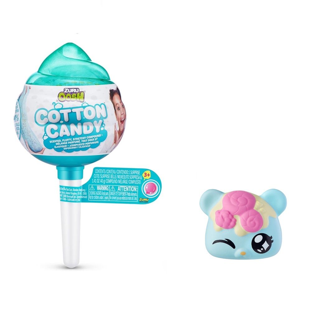 ZURU - OoSH Cotton Candy Cuties Sented, Fluffy Stretchy SLIME! Series 2 - Bubble Gum