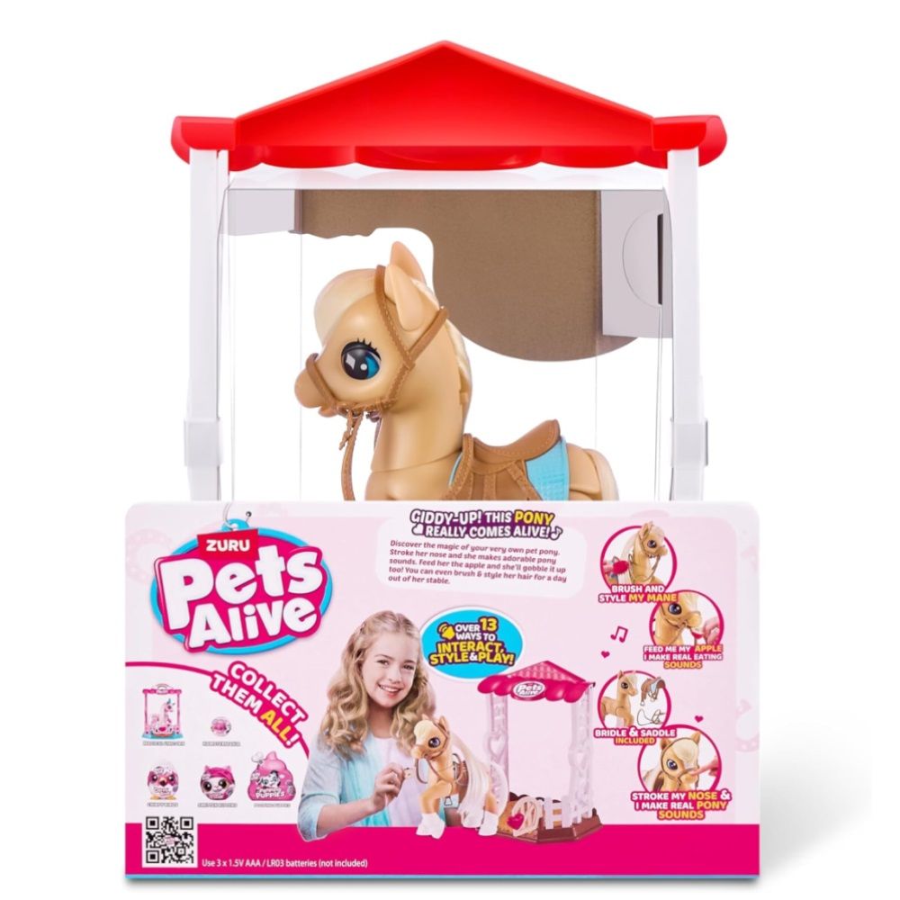 Zuru - Pets Alive "Magical Unicorn & Stable" - Interactive Robotic Pony Toy