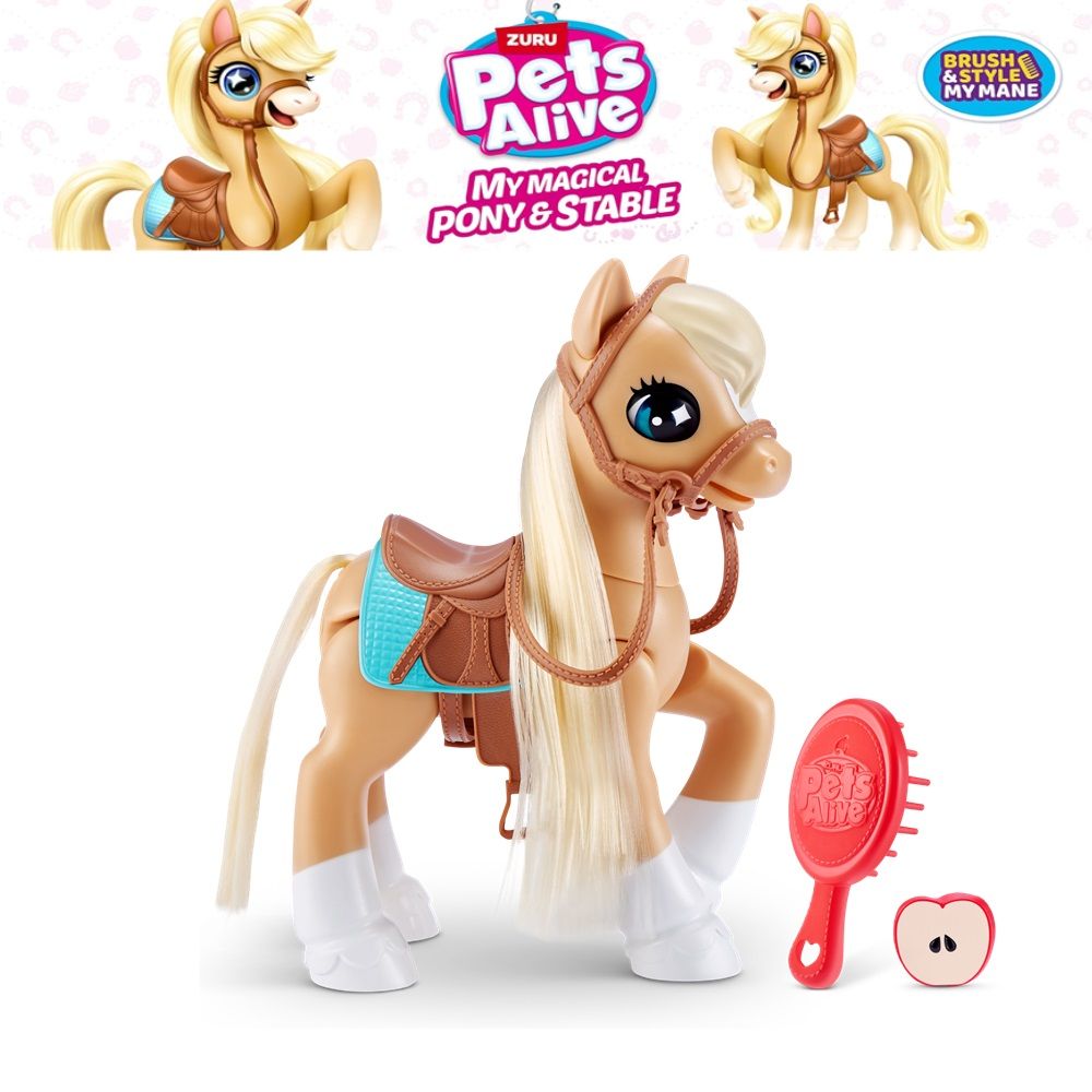 Zuru - Pets Alive "Magical Unicorn & Stable" - Interactive Robotic Pony Toy