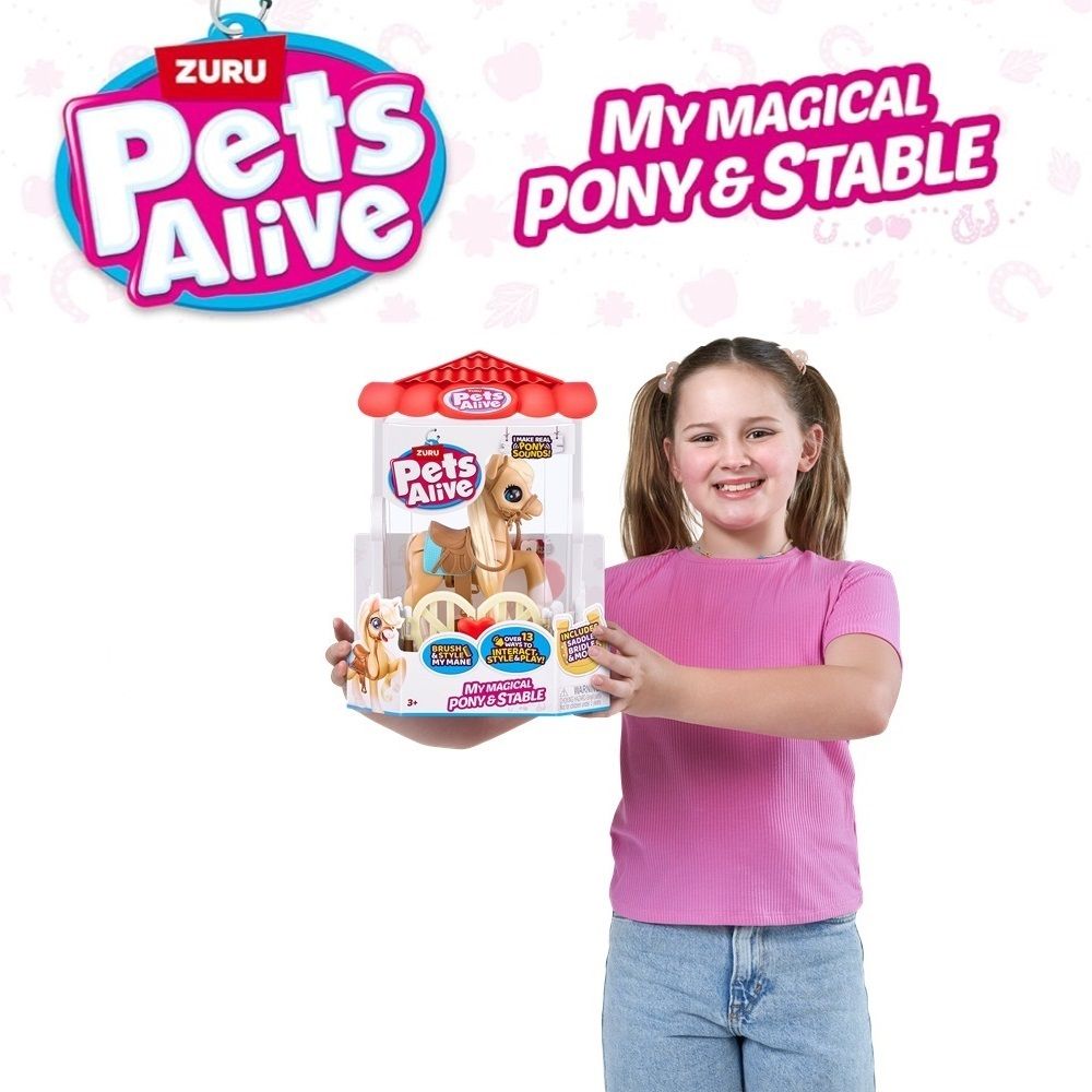 Zuru - Pets Alive "Magical Unicorn & Stable" - Interactive Robotic Pony Toy