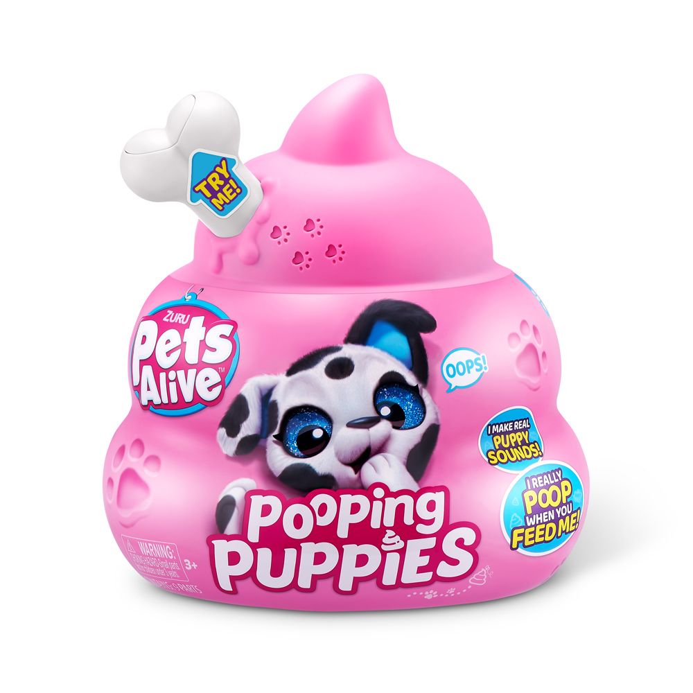 Zuru - Pets Alive Pooping Puppies Series 1 - Interactive Plush Toys - Dalmatian