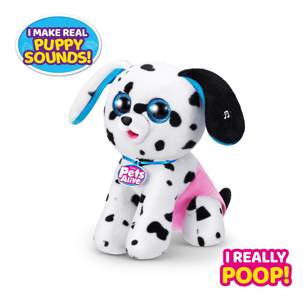 Zuru - Pets Alive Pooping Puppies Series 1 - Interactive Plush Toys - Dalmatian